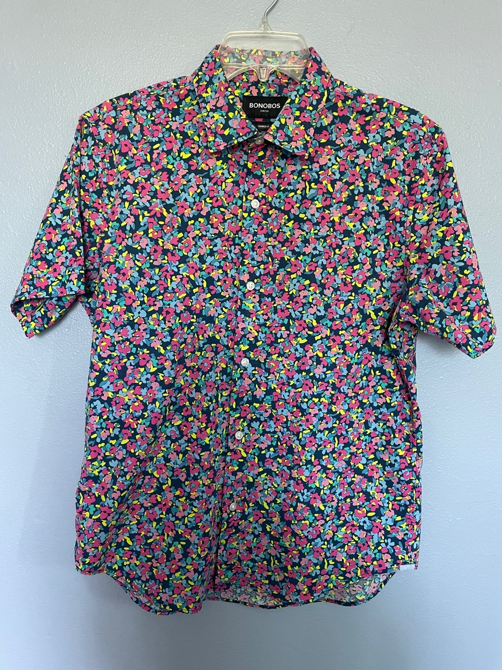 Bonobos Tailored Fit Stretch Short Sleeve Button-Front size M